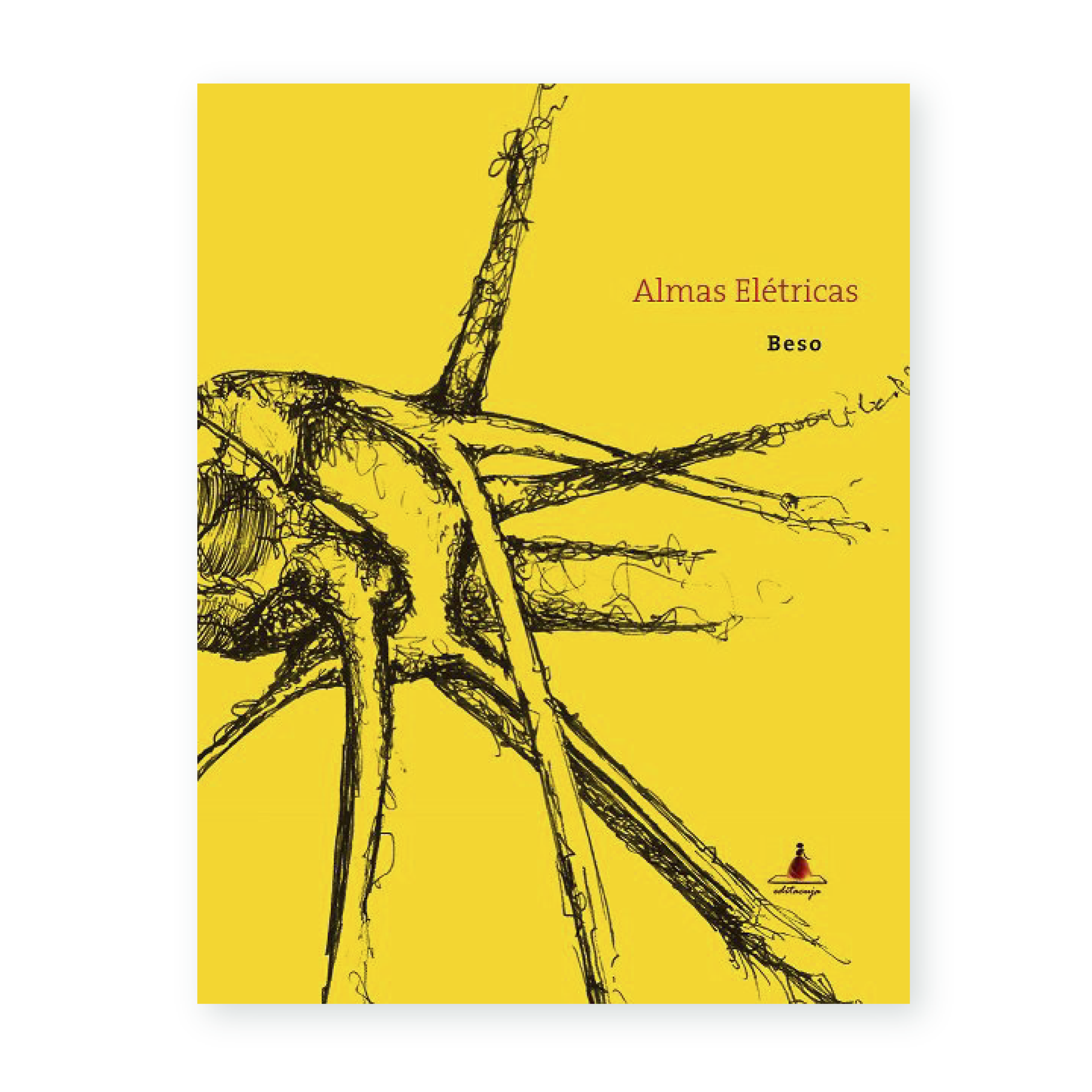 Capa amarela do livro Almas Elétricas, de Marcelo Beso